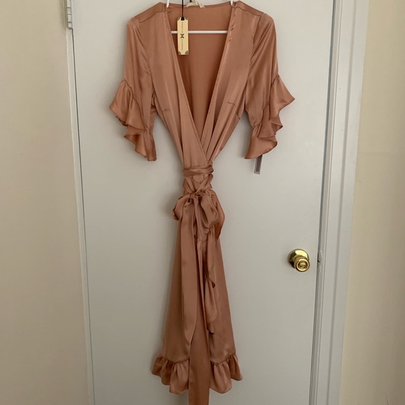 NIGHTCAP CLOTHING Silk Ruffle Wrap Dress - Picture 6 of 8